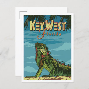 Key West Florida Kunst, Dichtung und Musik Postkarte