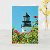 Key West, Florida Lighthouse Karte (Gelbe Blume)