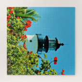 Key West, Florida Lighthouse Throw Kissen Puzzle (Horizontal)