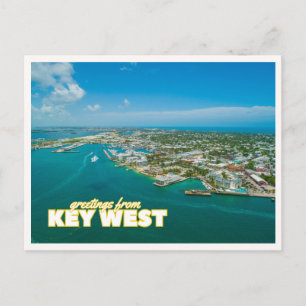 Key West Florida Luftbild Strand Reise Postkarte