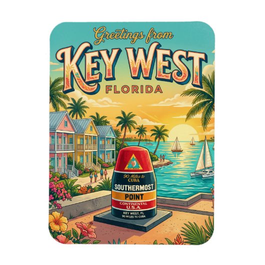 Key West Florida Magnet (Vertikal)