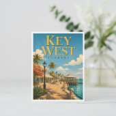 Key West Florida Mallory Square GeoSaga Postkarte (Stehend Vorderseite)