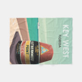 Key West Florida Mile Zero Fleecedecke (Vorderseite (Horizontal))