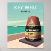 Key West Florida Mile Zero Poster (Vorne)