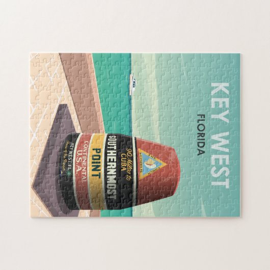 Key West Florida Mile Zero Puzzle (Horizontal)