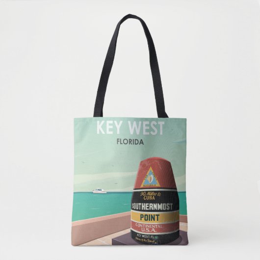 Key West Florida Mile Zero Tasche (Vorderseite)