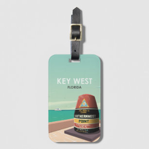 Key West Florida Mile Zero Vintage Reise Gepäckanhänger