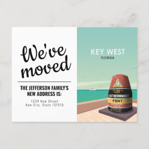 Key West Florida Mile Zero Vintage Wir sind umgezo Postkarte