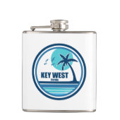 Key West Florida Palm Tree Birds Flachmann (Vorderseite)