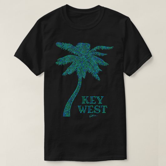 Key West Florida Palm Tree T-Shirt (Design vorne)