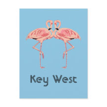 Key West Florida Pink Flamingo Couple