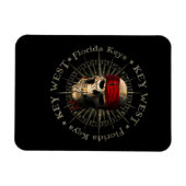Key West Florida Pirat Skull Magnet (Horizontal)