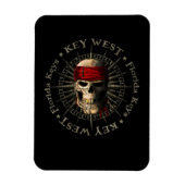 Key West Florida Pirat Skull Magnet (Vertikal)