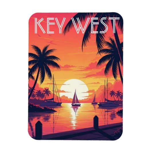 Key West Florida Postcard Magnet (Vertikal)