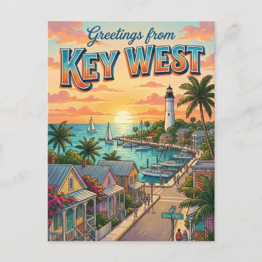 Key West, Florida Postkarte (Vorderseite)