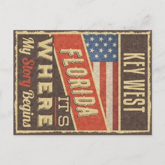 Key West Florida Postkarte (Vorderseite)