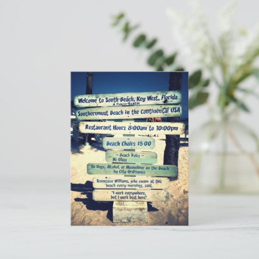 Key West Florida Postkarte (Stehend Vorderseite)