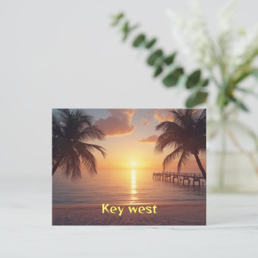 Key west florida postkarte (Stehend Vorderseite)
