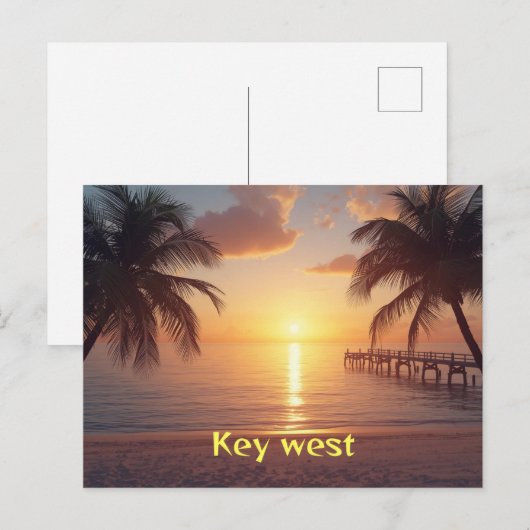 Key west florida postkarte (Vorne/Hinten)