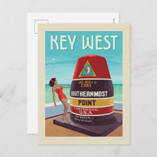 Key West | Florida Postkarte (Vorne/Hinten)