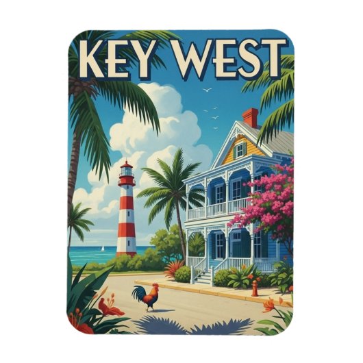 Key West Florida Reise Magnet (Vertikal)