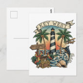 Key West Florida Reise Postkarte (Vorne/Hinten)