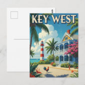 Key West Florida Reise Postkarte (Vorne/Hinten)