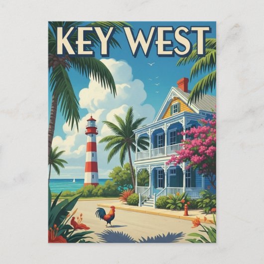Key West Florida Reise Postkarte (Vorderseite)