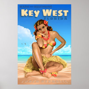 Key West Florida Reiseplakat Sea Eagle Angourie Poster