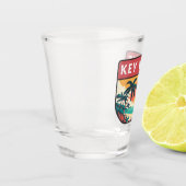 Key West Florida Retro Emblem Schnapsglas (Links)