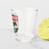 Key West Florida Retro Emblem Schnapsglas (Rechts)
