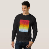 Key West Florida Retro Sunset Palm Trees Sweatshirt (Vorne ganz)