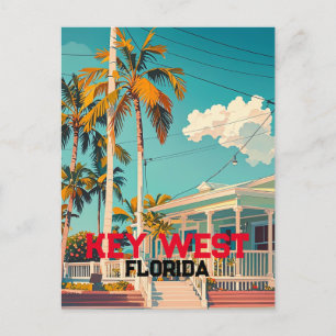 Key West Florida Retro Vintage Postkarte