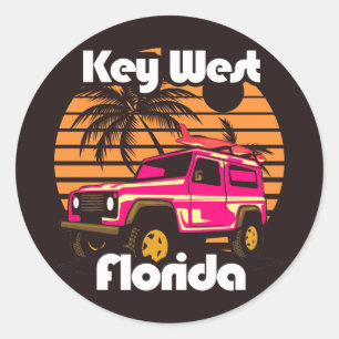 Key West Florida Runder Aufkleber