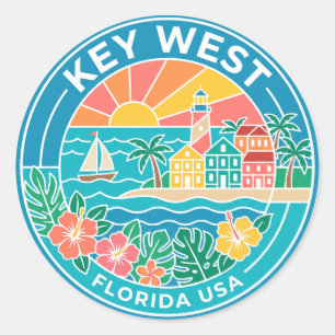 Key West Florida Runder Aufkleber
