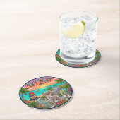 Key West Florida Runder Pappuntersetzer (Vor Ort)