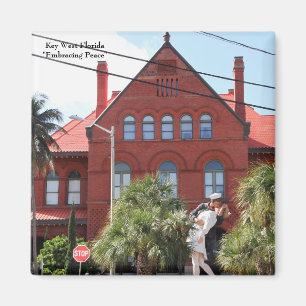 Key West Florida, Sailor küsst Krankenschwester Zw Magnet