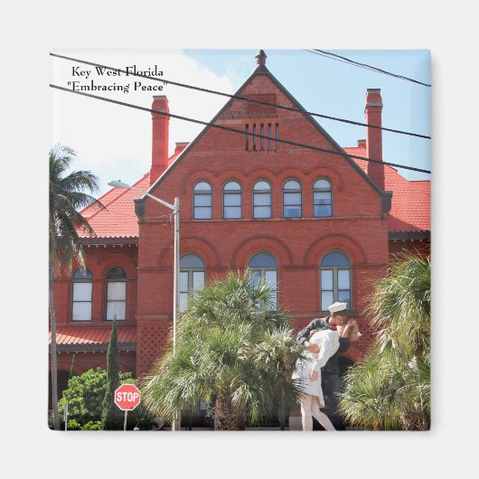 Key West Florida, Sailor küsst Krankenschwester Zw Magnet (Vorne)