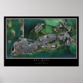 Key West Florida Satellite Poster Map (Vorne)