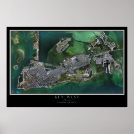 Key West Florida Satellite Poster Map