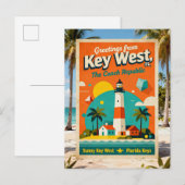 Key West Florida Schneckrepublik Retro-Reise 1930e Postkarte (Vorne/Hinten)