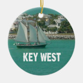 Key West Florida Segelboot Keramikornament (Vorne)