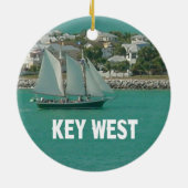 Key West Florida Segelboot Keramikornament (Hinten)