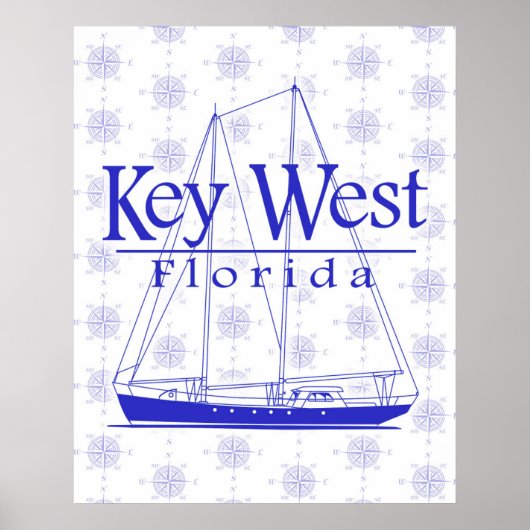 Key West Florida Segeln Poster (Vorne)