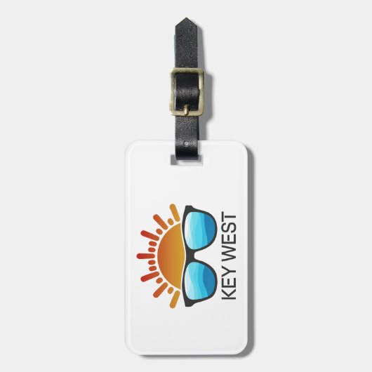 Key West Florida Sonnenbrille Gepäckanhänger (Vorderseite vertikal)