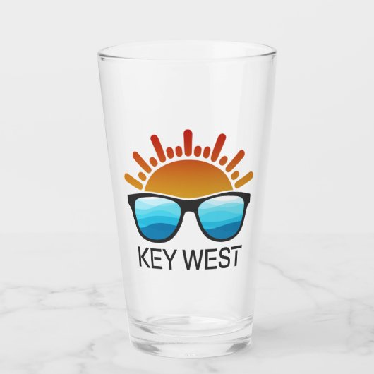 Key West Florida Sonnenbrille Glas (Vorderseite)