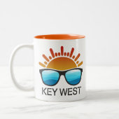 Key West Florida Sonnenbrille Zweifarbige Tasse (Links)