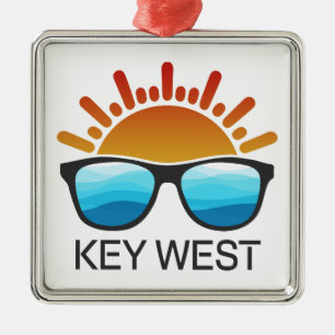 Key West Florida Sonnenbrillen Ornament Aus Metall