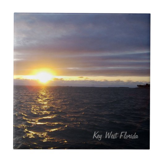 Key West Florida Sonnenuntergang Fliese (Vorderseite)