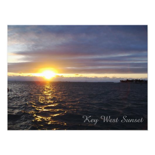 Key West Florida Sonnenuntergang Foto Poster (Vorne)
